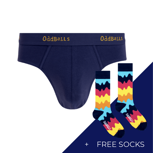 Men's Plain Cotton Brief Subscription - Monthly Underwear (Free Socks + Free Delivery!)