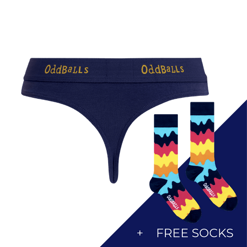 Women's Plain Thong Subscription - Monthly (Free Socks + Free Delivery!)