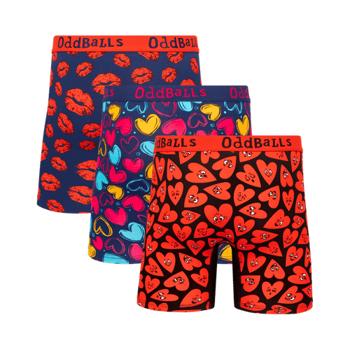 Valentine's Day Bundle - Mens Bamboo Boxer Shorts 3 Pack