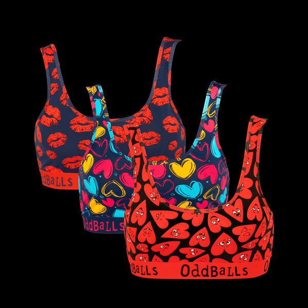 Valentine's Day Bundle - Ladies Bralette 3 Pack
