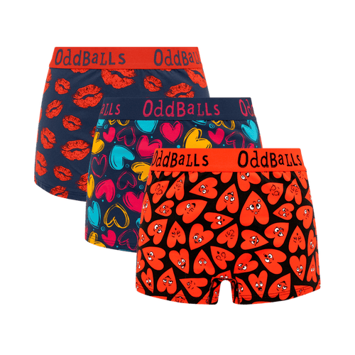 Valentine's Day Bundle - Ladies Boxer Shorts 3 Pack