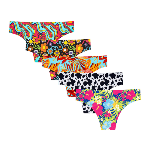 Winter Season Bundle - Ladies Seamless Brazilian Briefs 5 Pack Bundle