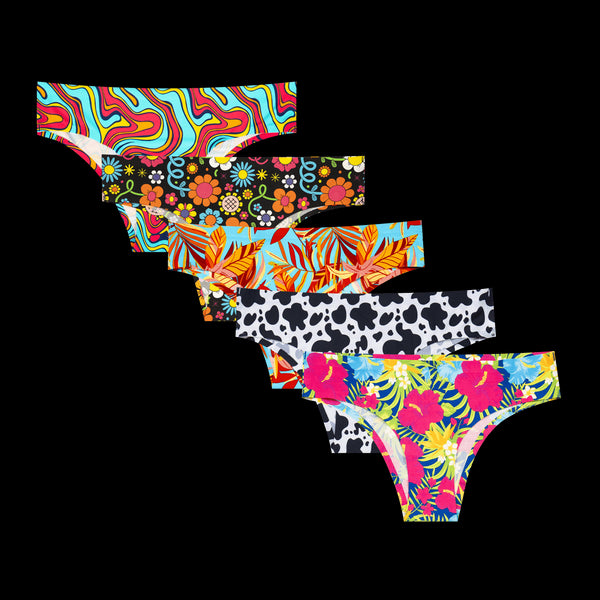 Winter Season Bundle - Ladies Seamless Brazilian Briefs 5 Pack Bundle