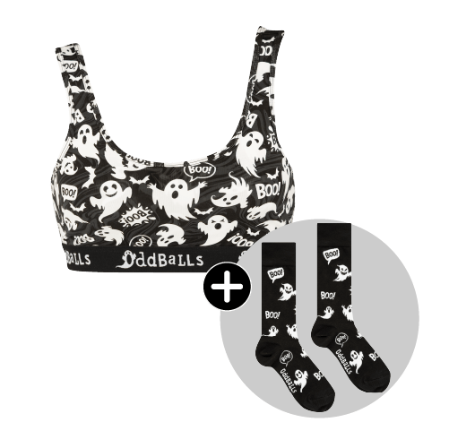 Ghosts Bundle - Ladies Bralette & Matching Socks