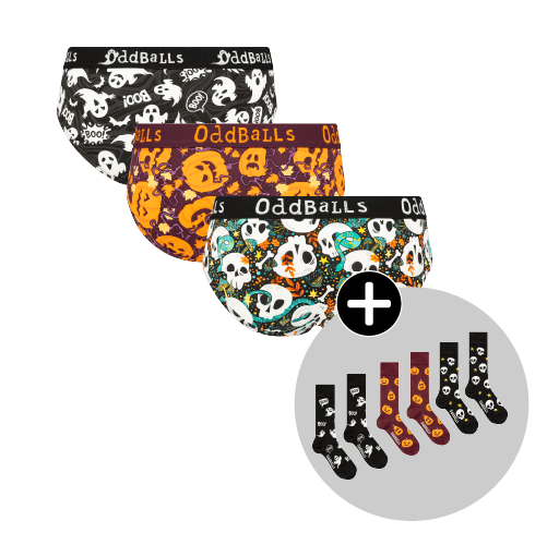Ultimate Halloween Bundle - Ladies Briefs & Matching Socks 3 Pack