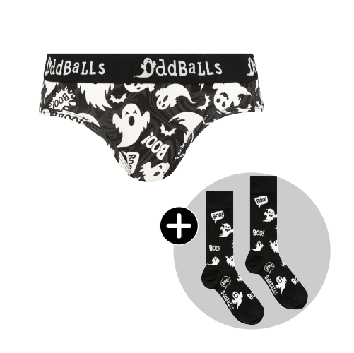 Ghosts Bundle - Ladies Briefs & Matching Socks