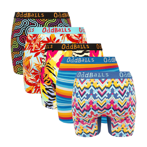 Bargain Bums Bundle - Ladies Bamboo Boxer Shorts 5 Pack