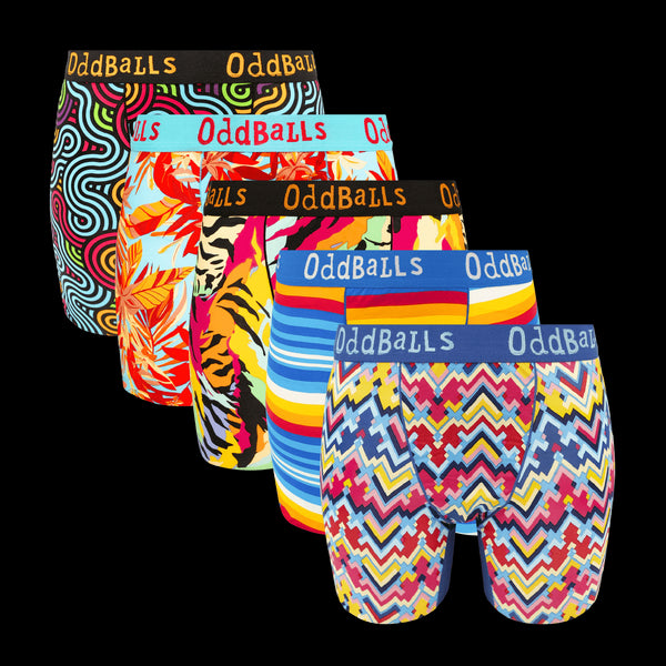 Bargain Bums Bundle - Ladies Bamboo Boxer Shorts 5 Pack