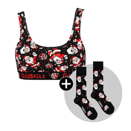 Disco Santa Bundle - Ladies Bralette & Matching Socks