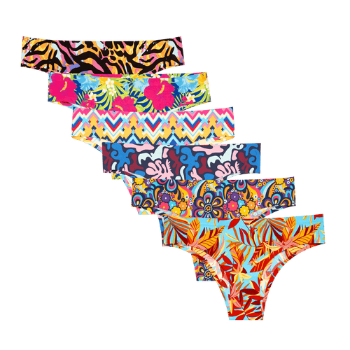 Bargain Bums Bundle - Ladies Seamless Brazilian Briefs 6 Pack