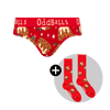 Christmas Puddings Bundle - Ladies Briefs & Matching Socks