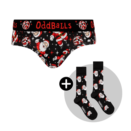 Disco Santa Bundle - Ladies Briefs & Matching Socks