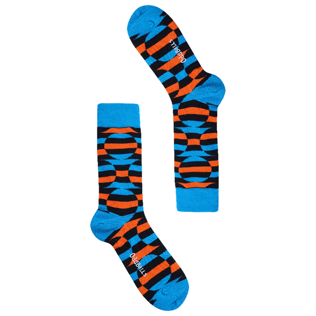 Blue Circles - Socks