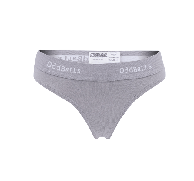 Grey & White - Ladies Thong