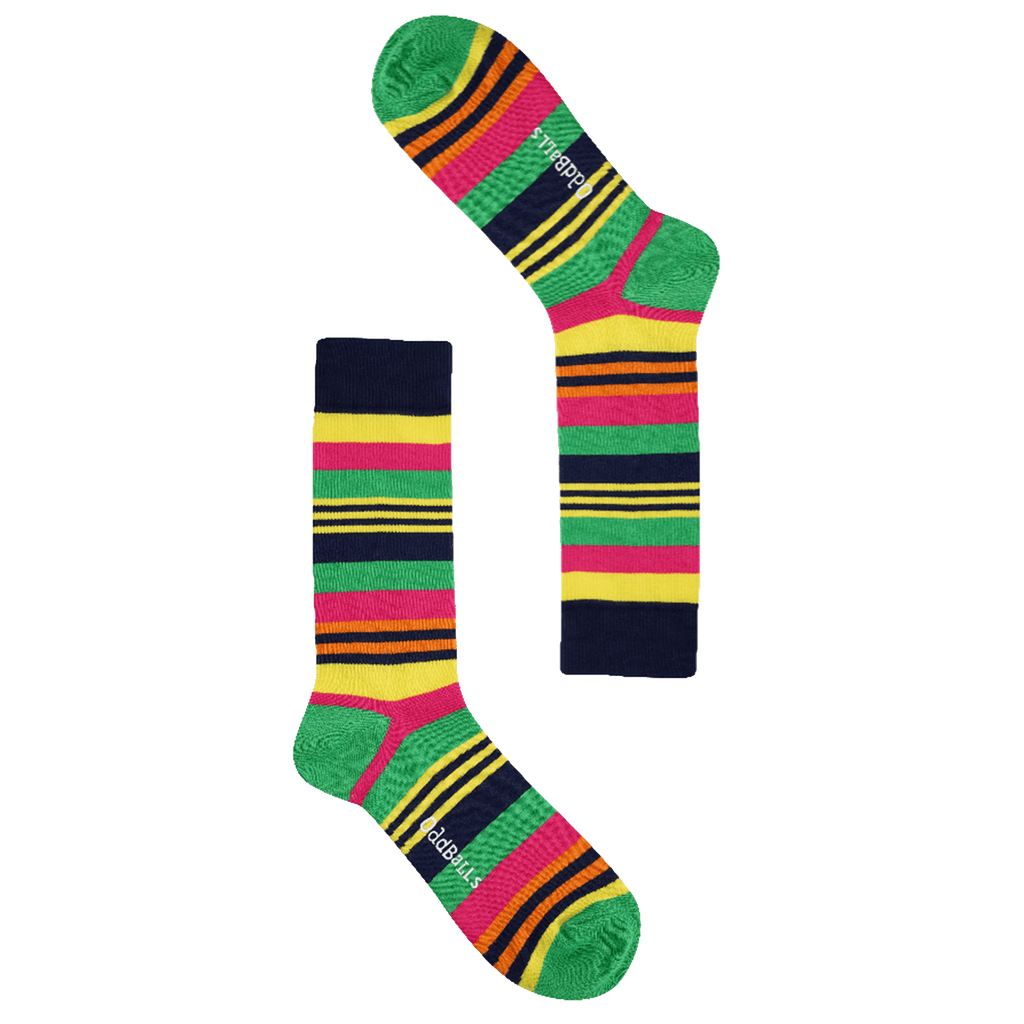 Socks - Green Hoops (Chameleon)