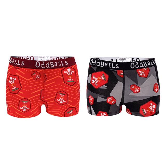 Welsh Rugby Union - Home & Away - Ladies Boxers 2 Pack Bundle