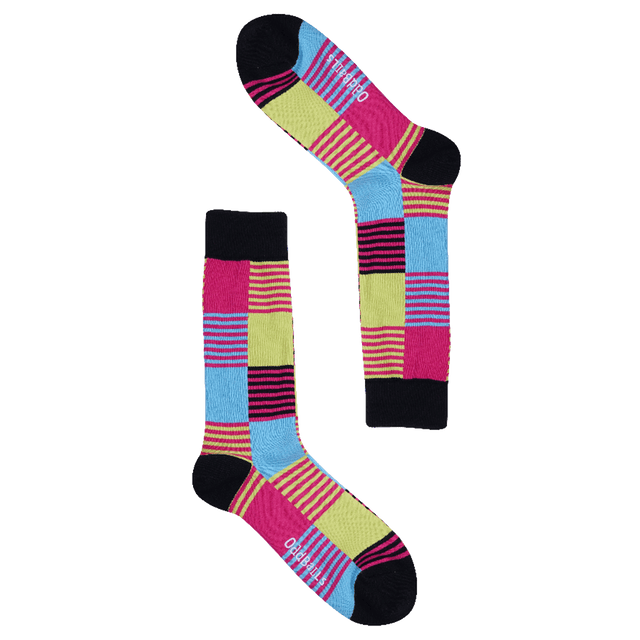 Magenta Blocks - Socks