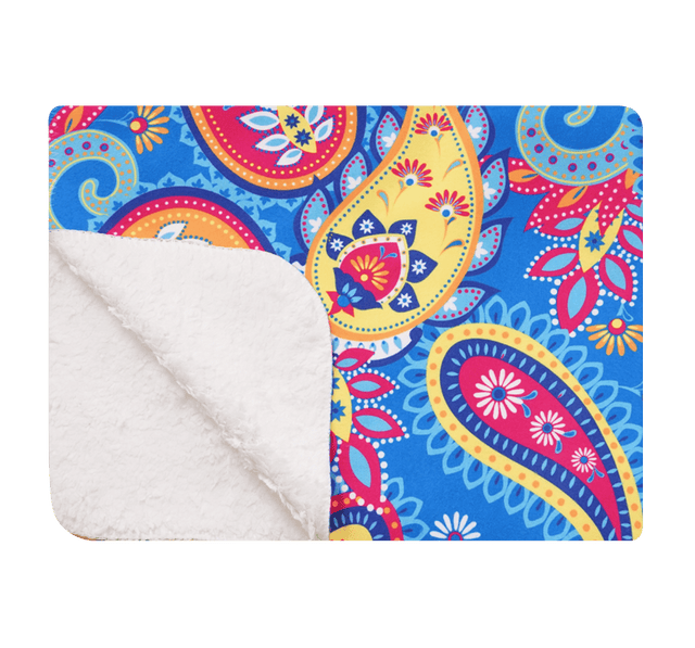 Paisley - Luxury Sherpa Fleece Blanket