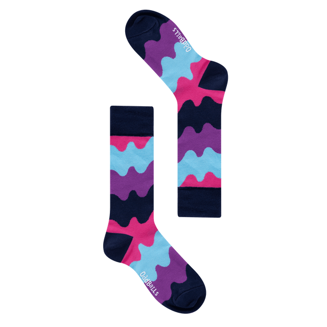 Purple Waves - Socks Size 1-2