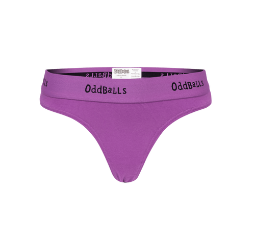 Purple & Black - Ladies Thong