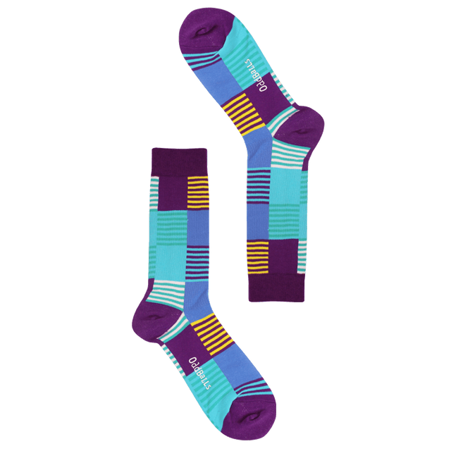 Purple Blocks - Socks