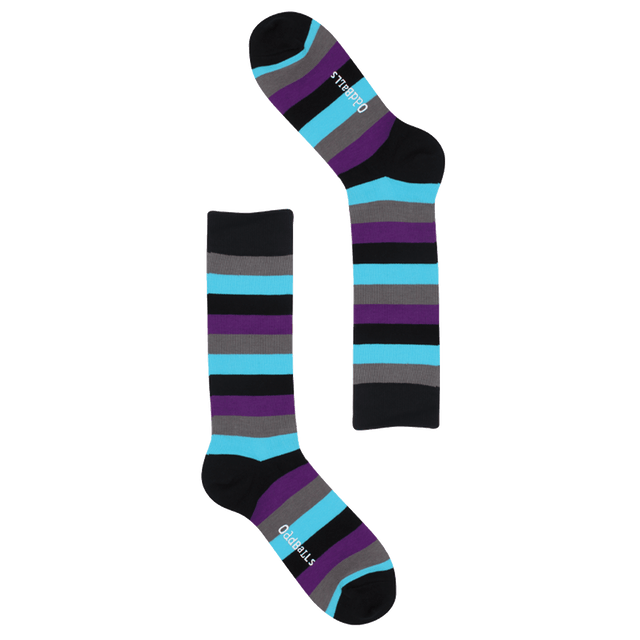 Purple and Black Stripes - Socks