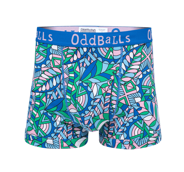 OddBalls, Men's Boxers Shorts Multipack, Men's Underwear, Loungewear, Hipster Boxer Briefs, Cotton Boxers, Elastic Waistband, Bohemian Bundle, 3 Pack