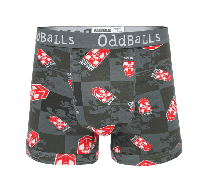 England Rugby League Grey - Mens Boxer Shorts
