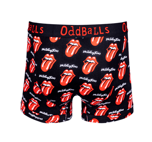 The Rolling Stones - Black - Mens Cotton Boxer Shorts
